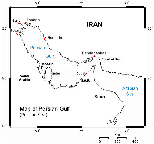 Persian Gulf War Map